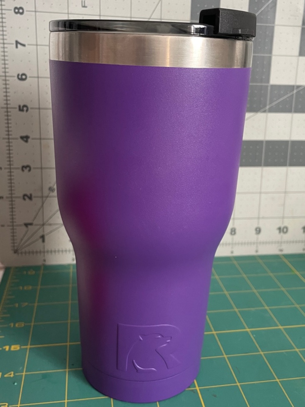 Purple Stainless Travel Tumbler with Lid - (Brand)